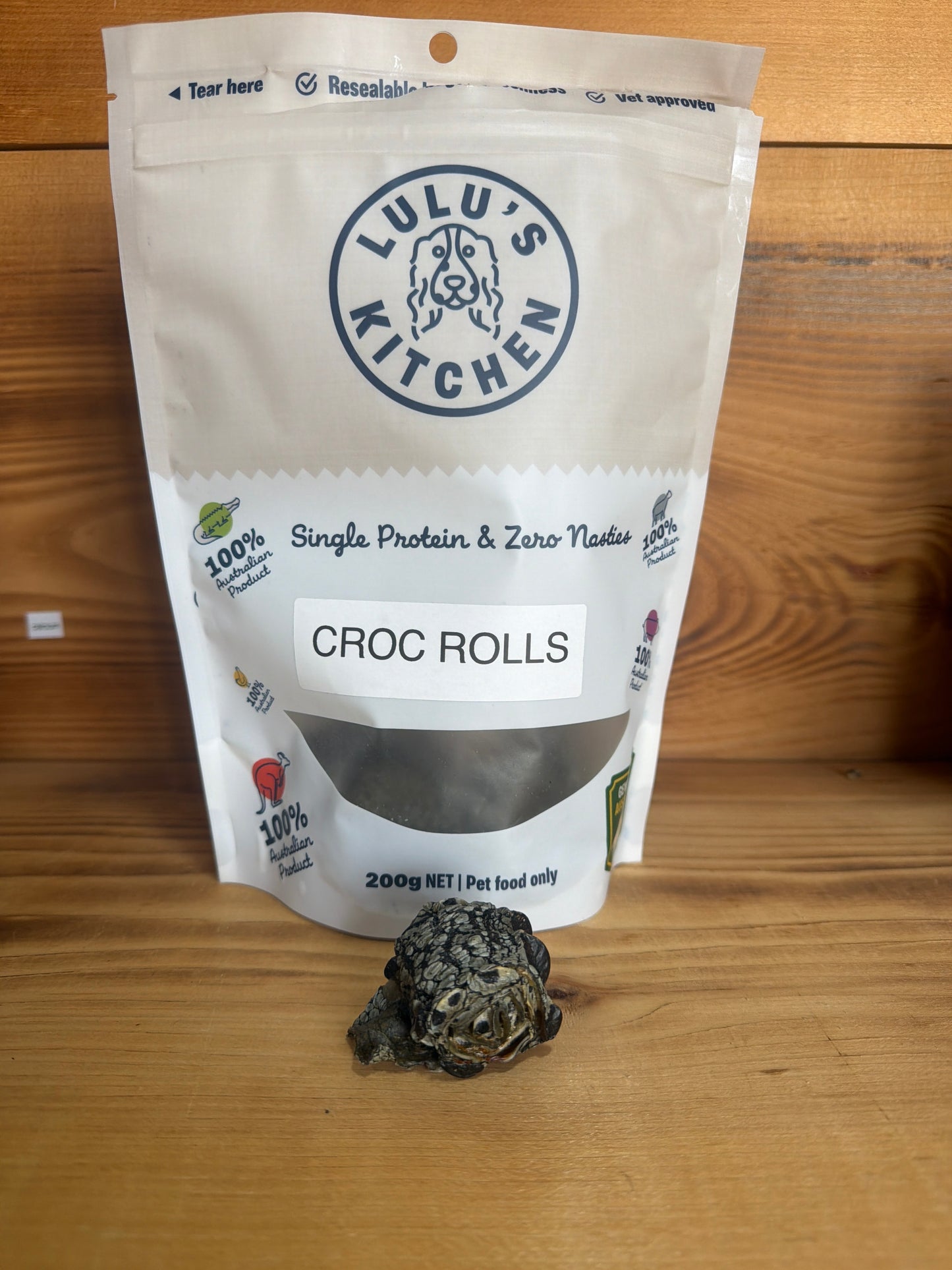 Crocodile Rolls – Australian Made, Lean & Crunchy: 100g
