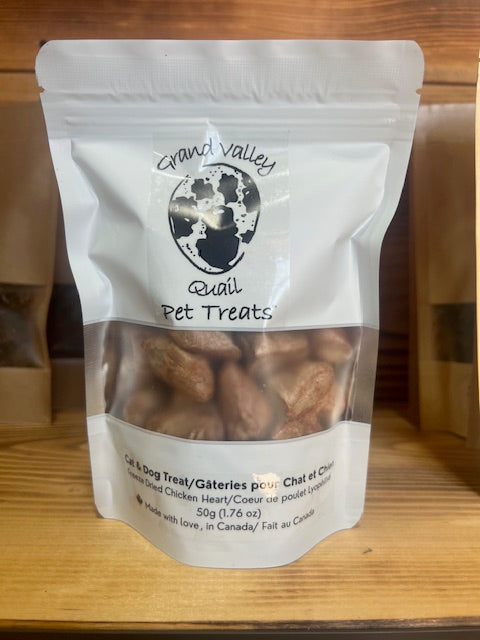 Freeze Dried Chicken Hearts (50g)