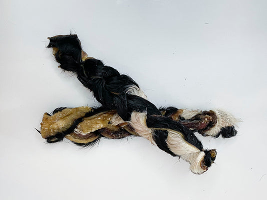 Braided Beef Hide with fur